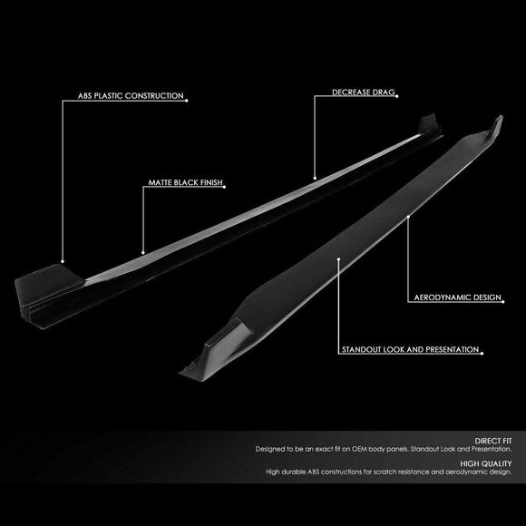 Fit 2015-2020 Ford Mustang Side Skirts Underboard Extension Panel Body Kit