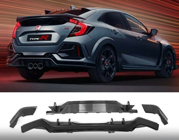 Fits 2017-21 Honda Civic Hatchback Type-R Rear Bumper Lip Conversion Kit