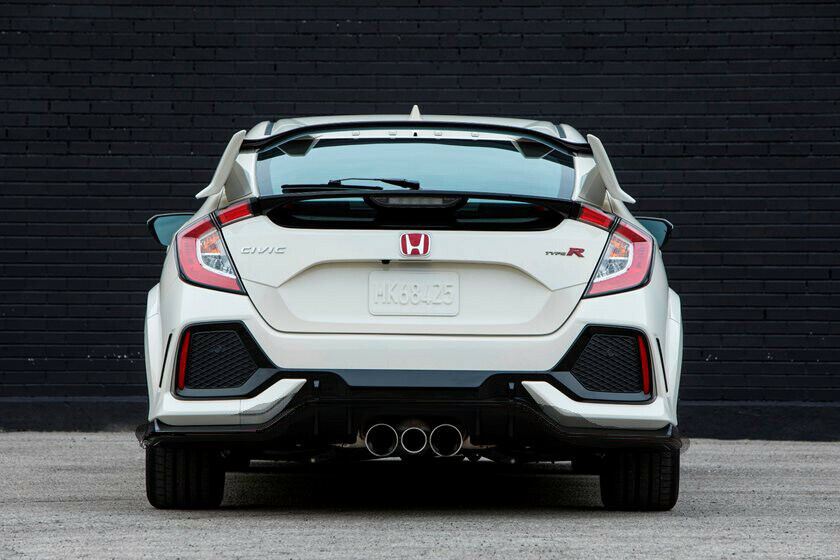 Se adapta al kit de conversión de labios de parachoques trasero Honda Civic Hatchback Type-R 2017-21-3