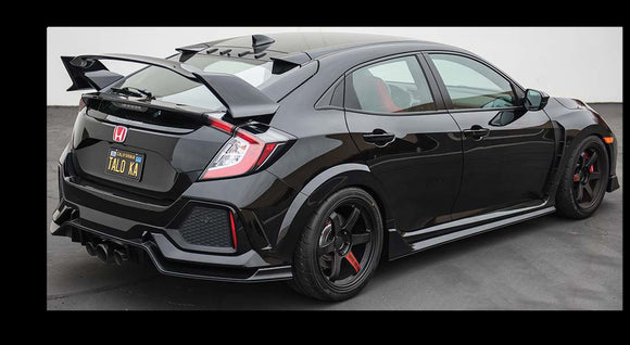 Fits 2017-21 Honda Civic Hatchback Type-R Rear Bumper Lip Conversion Kit