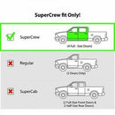 Fit 2015-2021 Ford F-150 Super Crew Out-Channel Vent Window Visors Rain Sun Wind Guards Shade Deflectors-6