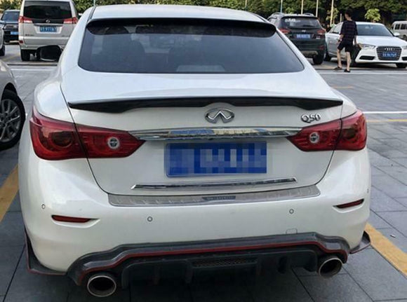 Fit 2014-2017 INFINITI Q50 Rear Trunk Spoiler wing (Gloss Black)