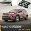 Compatible con la cubierta de la manija de la puerta Toyota Highlander 2014-2019 (impresión de fibra de carbono, agujeros inteligentes)