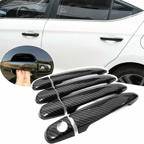 Fit 2014-2019 Toyota Highlander Door Handle Cover (Carbon Fiber Print)