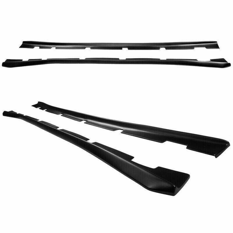 Fit 2011-2021 Dodge Charger Side Skirts Extension Body Kit (Unpainted Matte Black)