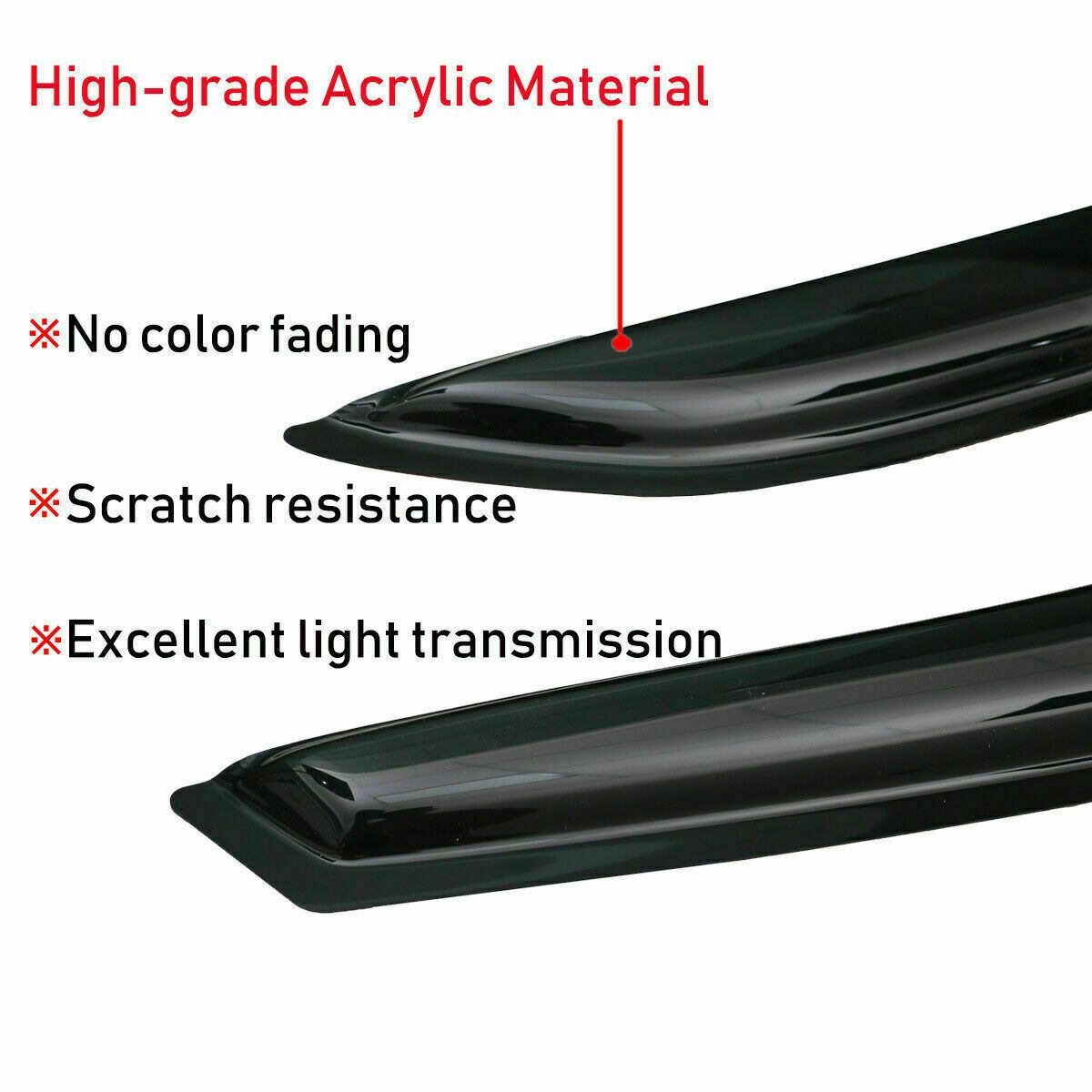 Fit 2006-2011 BMW 3 Series E90 Out-Channel Vent Window Visors Rain Sun Wind Guards Shade Deflectors