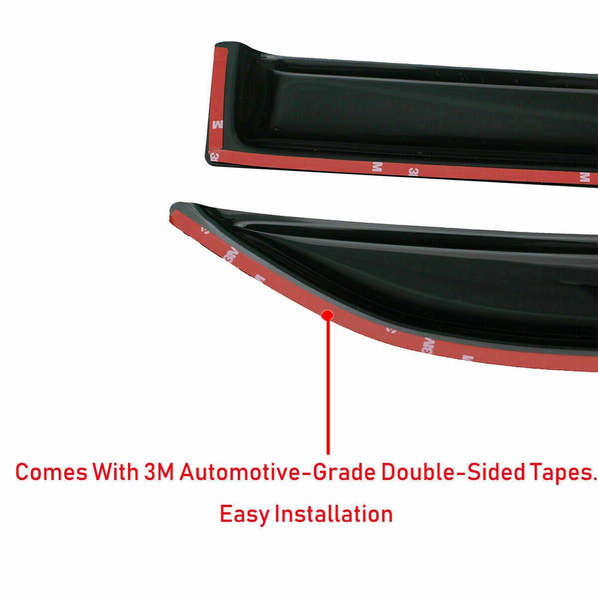 Fit 2006-2011 BMW 3 Series E90 Out-Channel Vent Window Visors Rain Sun Wind Guards Shade Deflectors