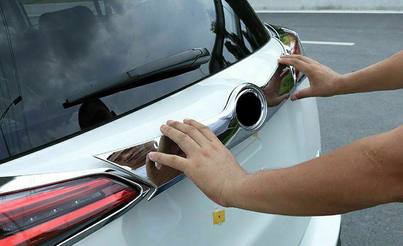 Fits 2016-2018 Toyota RAV4 Rear Door Trunk Lid Decoration Latch Cover Molding Trim (Chrome) - 0