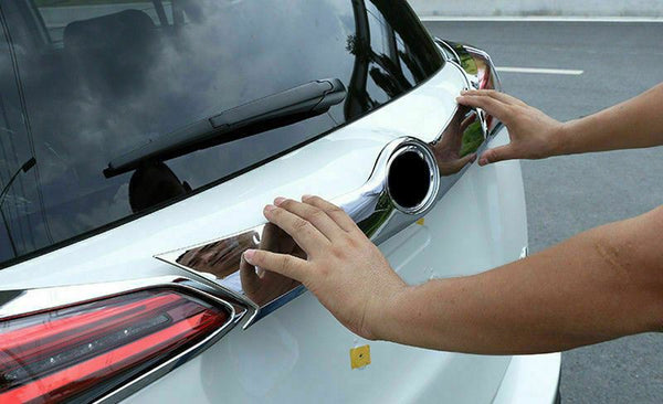 Fits 2016-2018 Toyota RAV4 Rear Door Trunk Lid Decoration Latch Cover Molding Trim (Chrome)