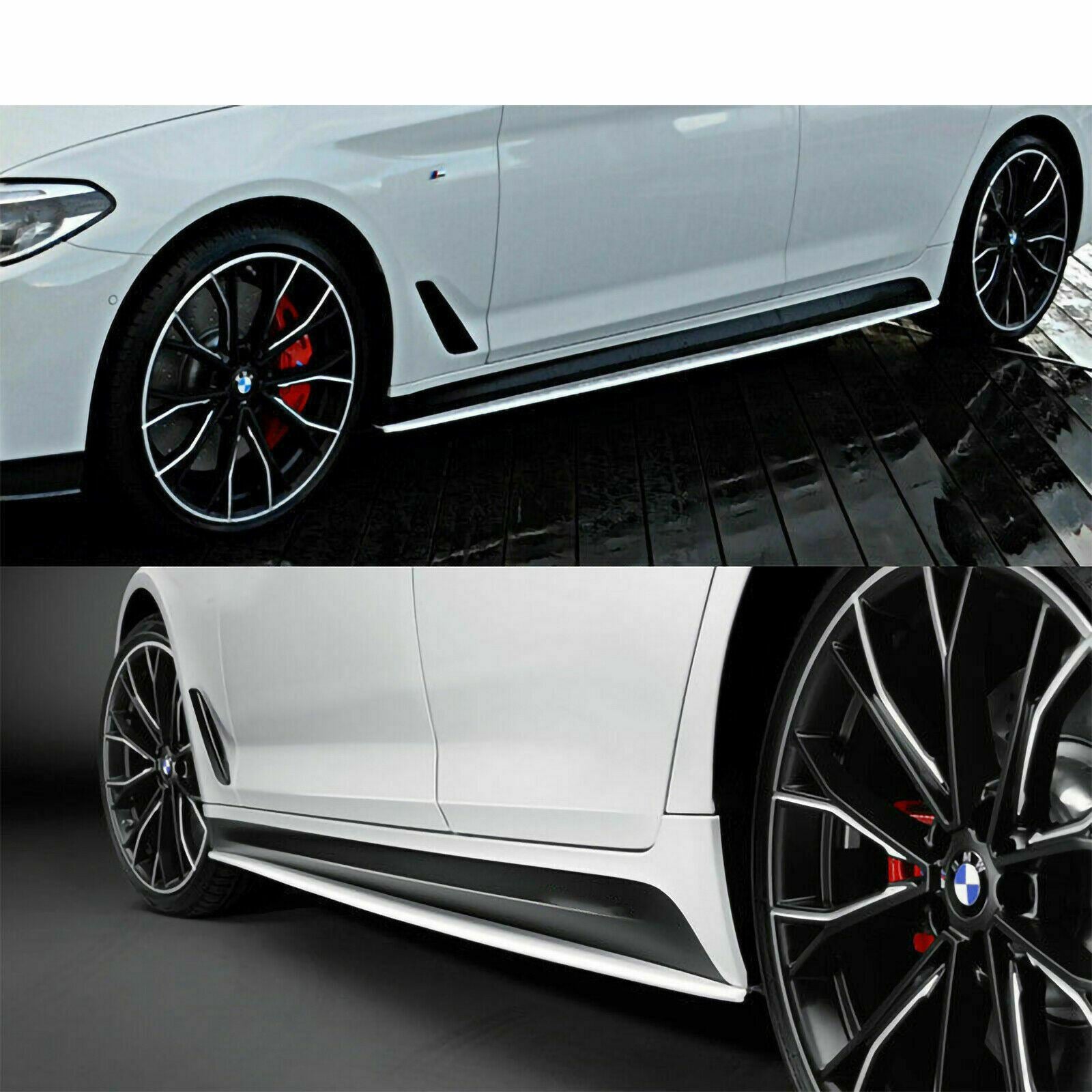 Ajuste 2017-2020 BMW 5 Series G30 G38 MP Style Decal Kits con extensión de faldones laterales
