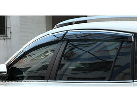 Fit 2015-2020 Acura TLX Clip-On Chrome Trim Vent Window Visors Rain Sun Wind Guards Shade Deflectors