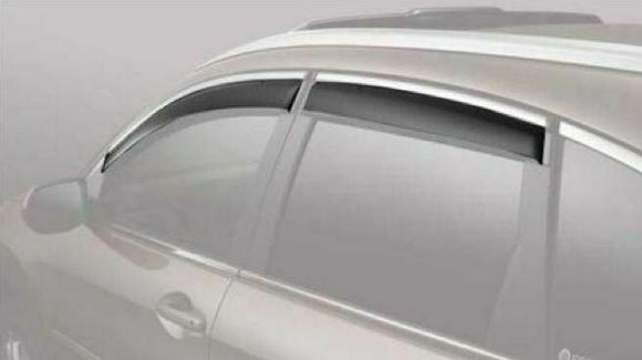 Fit 2015-2020 Acura TLX Clip-On Chrome Trim Vent Window Visors Rain Sun Wind Guards Shade Deflectors