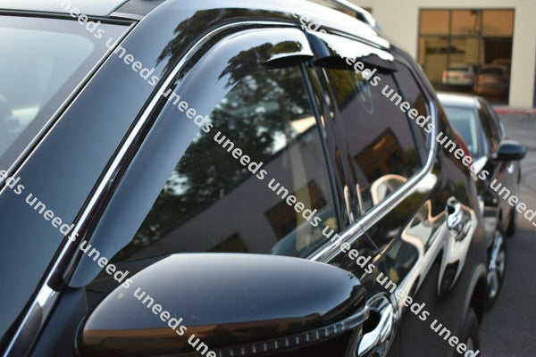 Wellvisors Side Window Visors Deflectors Rain Guards with Black Trim for 2021-2024 Acura TLX 3-847ac023, Gray