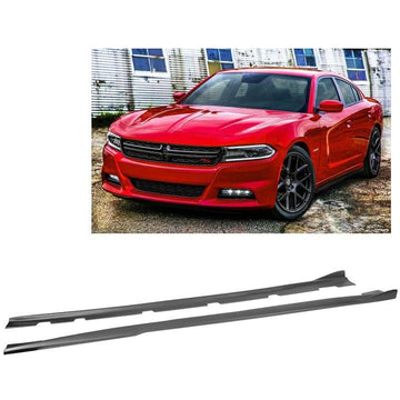 Kit de extensión de faldones laterales estilo SRT para Dodge Charger 2011-2025 (negro mate sin pintar) 