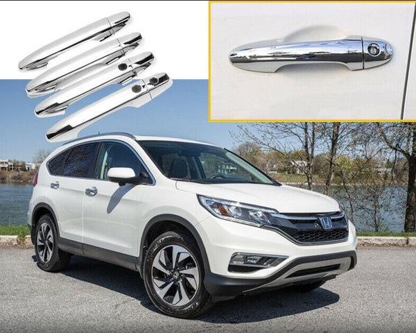 Ajuste 2012-2016 Honda CRV CR-V cubierta de manija de puerta de coche (cromo espejo, agujeros inteligentes)