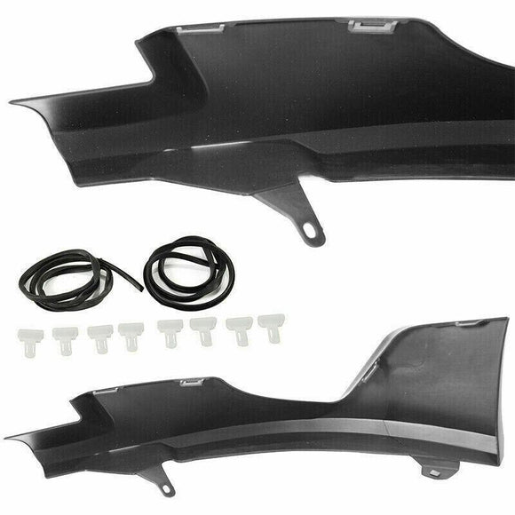 Fit 2014-2016 Toyota Corolla Base Model Front Bumper Lip Spoiler (Unpainted Matte Black)