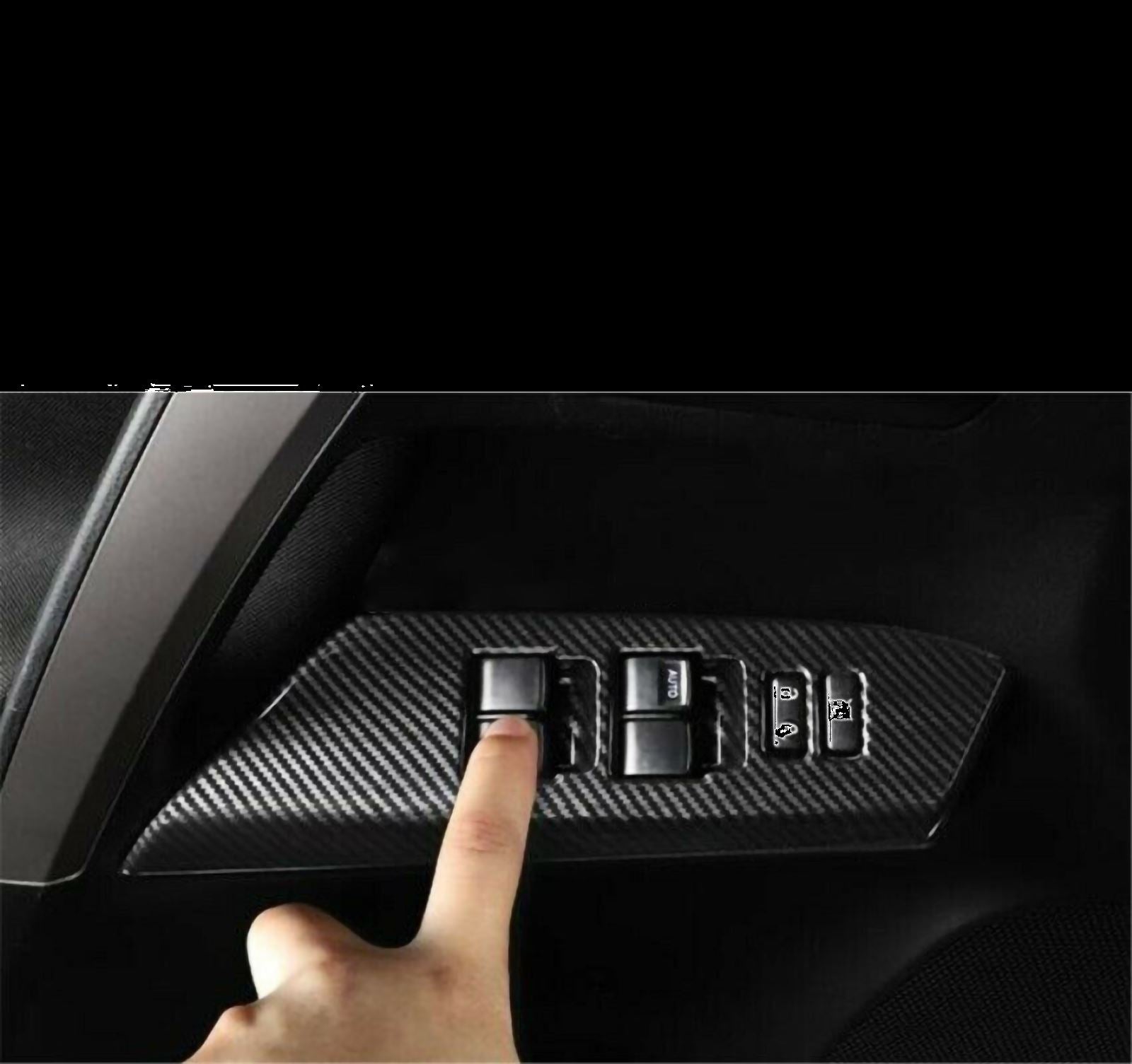 Ajuste 2019-2021 Toyota RAV4 Gear Position Shift Panel Cover Trim (impresión de fibra de carbono)-8