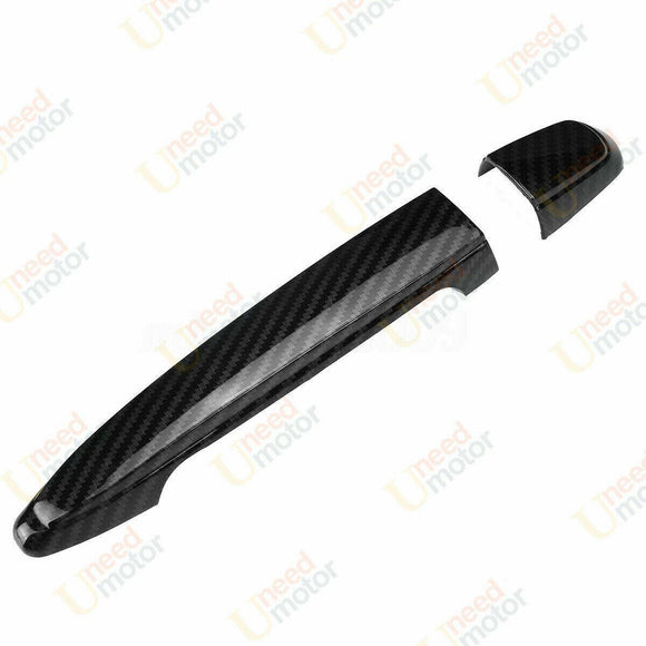 Embellecedor de manija de puerta compatible con Toyota Tacoma 2005-2011 (impresión de fibra de carbono) 