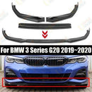 Fits BMW 3 Series G20 M Sport 2019-2022 Front Bumper Lip Car Spoiler (Gloss Black)-7