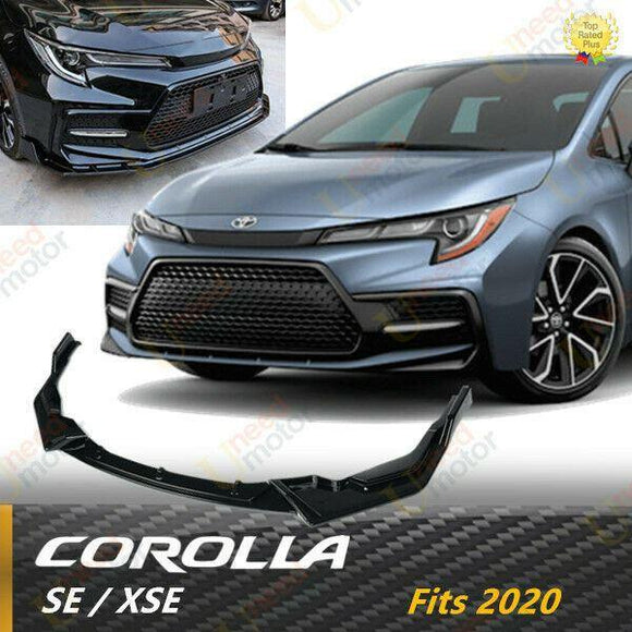 Front Splitter Lip Bumper Spoiler Fits 2020-2026 Toyota Corolla SE XSE