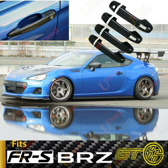 Fit Scion Subaru Toyota FR-S BRZ GT86 Door Handle Cover Trim (Carbon Fiber Print)