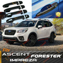 Fit Forester Ascent Impreza Door Handle Cover Trim (Carbon Fiber Print, Smart Holes)-1