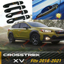 Fit Subaru 2018-2020 XV Crosstrek Door Handle Cover Trim (Carbon Fiber Print, Smart Holes)-1