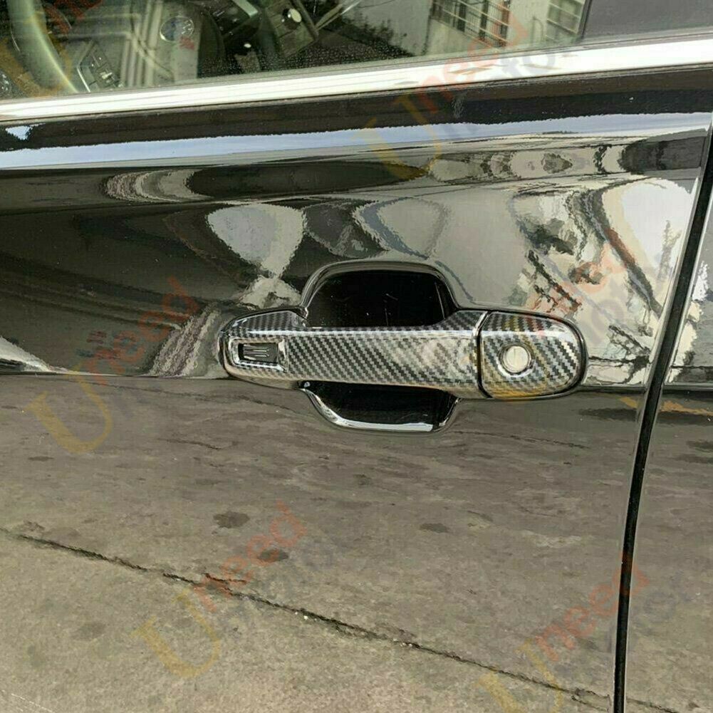 Ajuste de la cubierta de la manija de la puerta Subaru 2018-2020 XV Crosstrek (impresión de fibra de carbono, agujeros inteligentes)