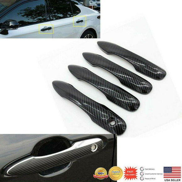 Fit 2018-2023 Toyota Camry Door Handle Cover Trim (Carbon Fiber Print)