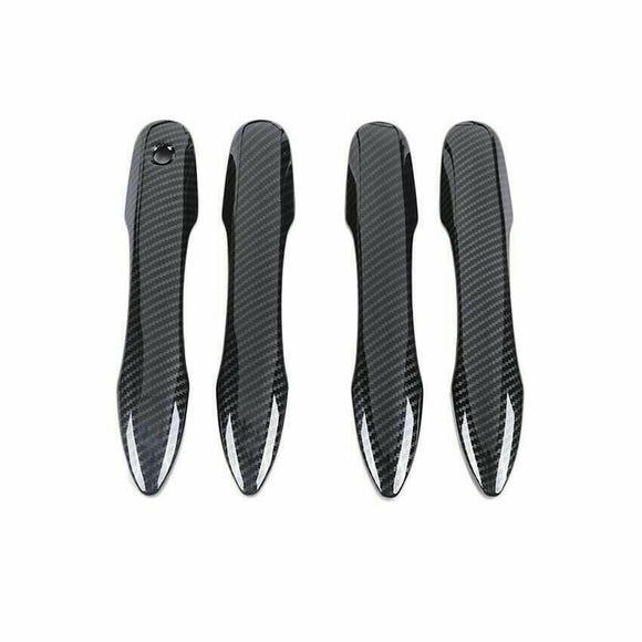 Fit 2016-2020 TOYOTA Prius Car Side Door Handle Cover Trim (Carbon Fiber Print)