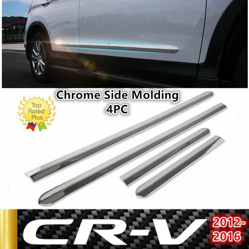 Fit 2012-2016 Honda CRV Side Body Door Molding Lid Cover Trim Plate Kit (Chrome)-6