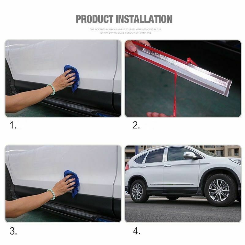 Compatible con Honda CRV 2012-2016, kit de placa de moldura para puerta lateral de carrocería (cromo, 4 piezas)