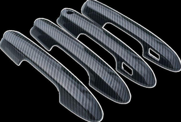 Fit 2019-2022  TOYOTA RAV4 Car Side Door Handle Cover Trim (Carbon Fiber Print, Smart Holes)