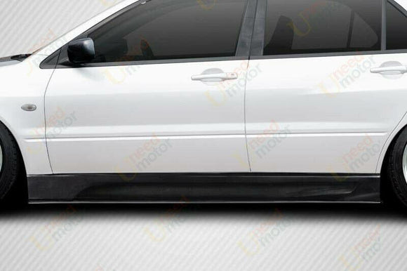 Fit 2008-2017 Mitsubishi Lancer / Evolution MOD Style Black Side Skirts Body Kit