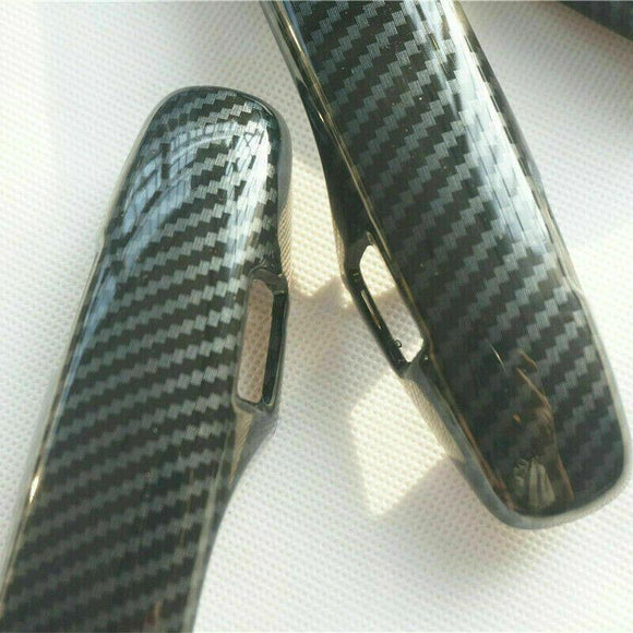 Fit 2015-2021 SUBARU WRX STI Door Handle Cover Trim (Carbon Fiber Print, Smart Holes)