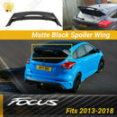 Fit 2012-2018 Ford Focus Hatchback RS Style Rear Roof Wing Spoiler (Unpainted / Matte Black)-1