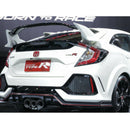 Fits 2017-2021 Honda Civic Hatchback Type R Style Rear Bumper Lip Spoiler Diffuser (Glossy Carbon Fiber Print Red)-5