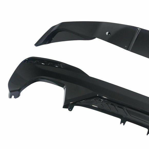 Fits 2017-2022 BMW G30 540i/550i/M550i M Sport Style Rear Bumper Diffuser Spoiler (Gloss Black)