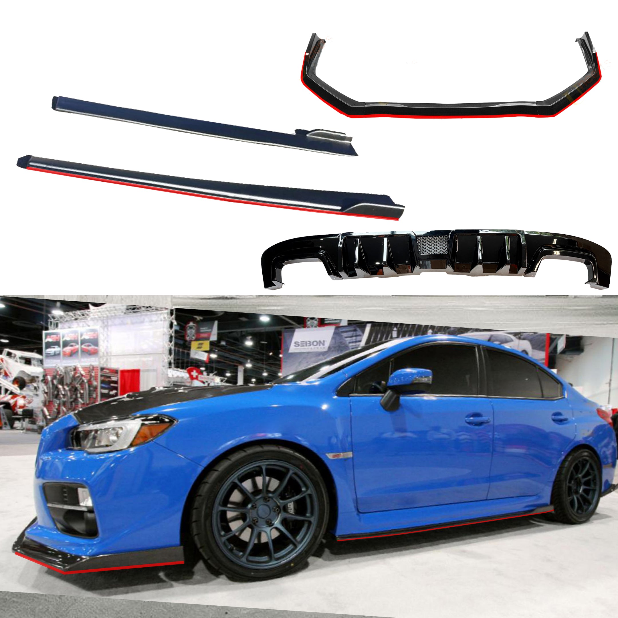 Full Body Kit Set - Carbon Fiber Print | Fits Subaru WRX  (2015-2021 )