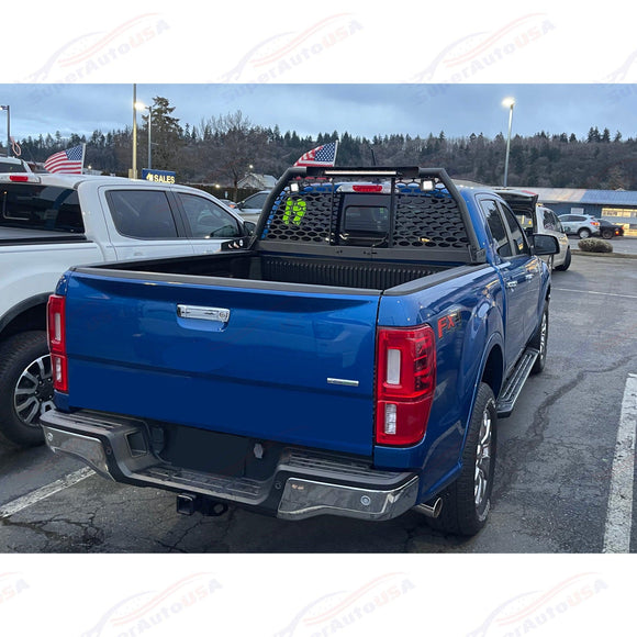 Barra antivuelco de acero reforzado ajustable con LED para camioneta Ford Ranger