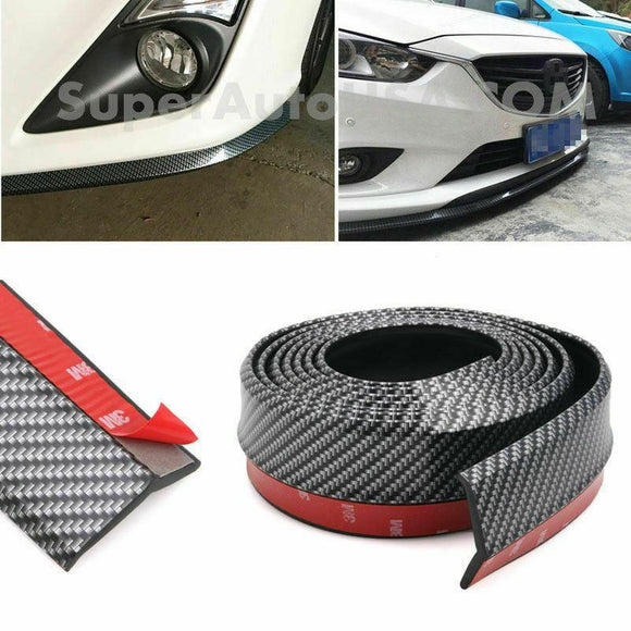 Universal Bumper Lip Splitter Body Spoiler Skirt Protector 100" (Carbon Fiber Print)