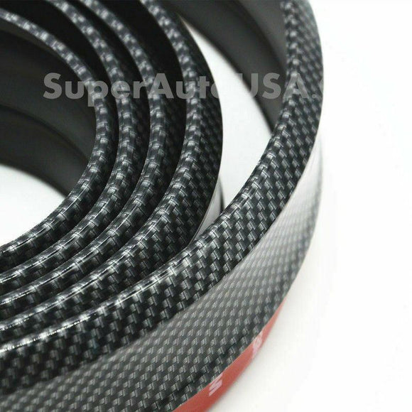 Universal Bumper Lip Splitter Body Spoiler Skirt Protector 100" (Carbon Fiber Print)