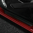 Set of 4 Universal Carbon Fiber Car Scuff Plate Door Sticker Panel Protector-4