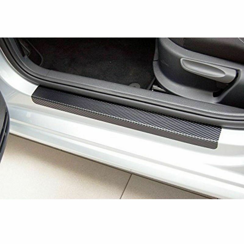 Set of 4 Universal Carbon Fiber Car Scuff Plate Door Sticker Panel Protector