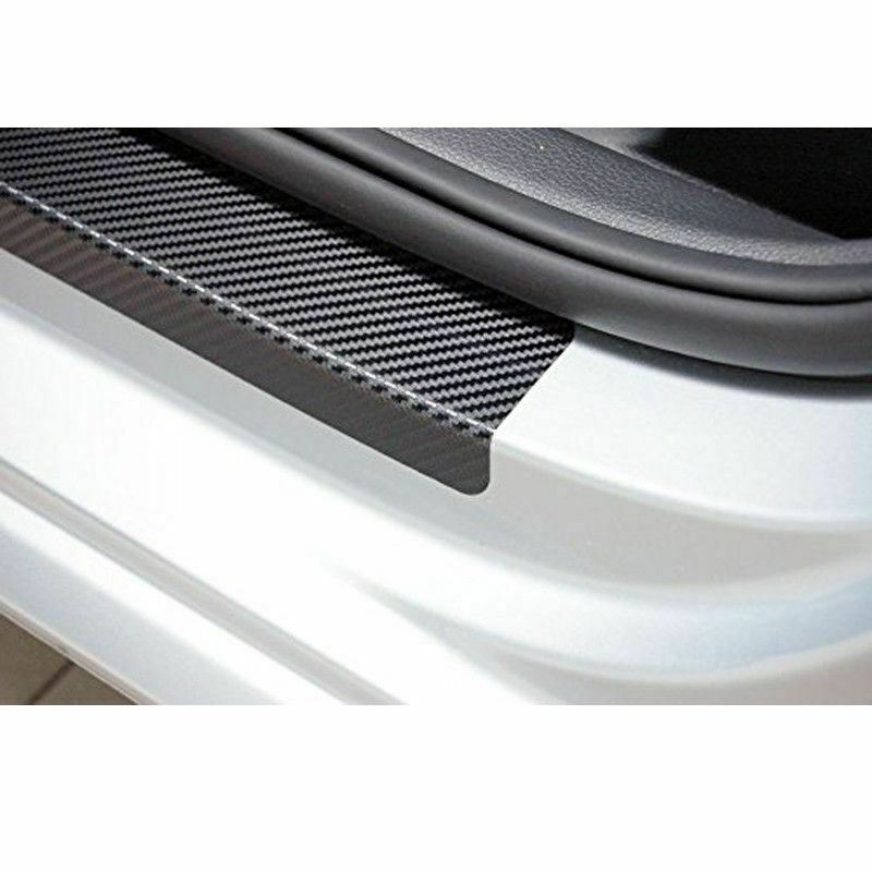 Set of 4 Universal Carbon Fiber Car Scuff Plate Door Sticker Panel Protector - 0