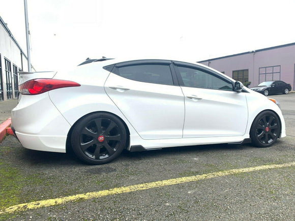 Fit 2008-2020 Honda Civic Black Side Skirts Splitter Spoiler Diffuser Wings