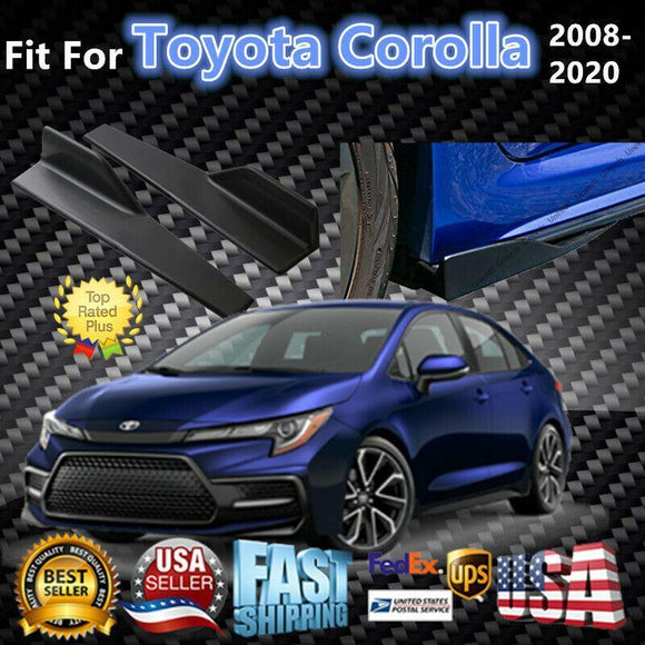 Fit 2008-2020 Toyota Corolla Side Skirts Splitter Spoiler Diffuser Wings