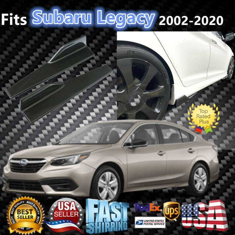 Fit 2008-2020 Subaru Legacy Side Skirts Diffuser Wings (Carbon Fiber Print) - 0
