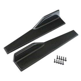 Fit 2008-Up Volkswagen Passat Side Skirts Diffuser Wings (Carbon Fiber Style)