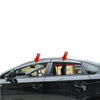 Fit 2010-2015 Toyota Prius Clip-On Chrome Trim Vent Window Visors Rain Sun Wind Guards Shade Deflectors
